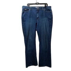 Lee Jeans Women’s 18 Medium Blue Natural Bootcut Stretch Denim